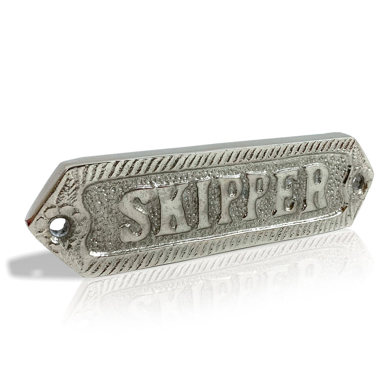 AL 48235 - Chrome Plated Sign "SKIPPER"