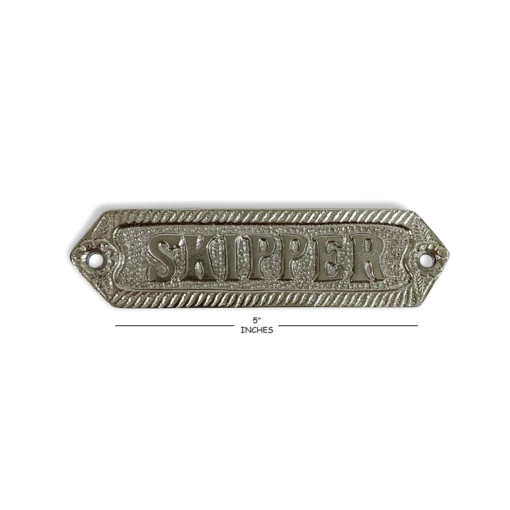AL 48235 - Chrome Plated Sign "SKIPPER"