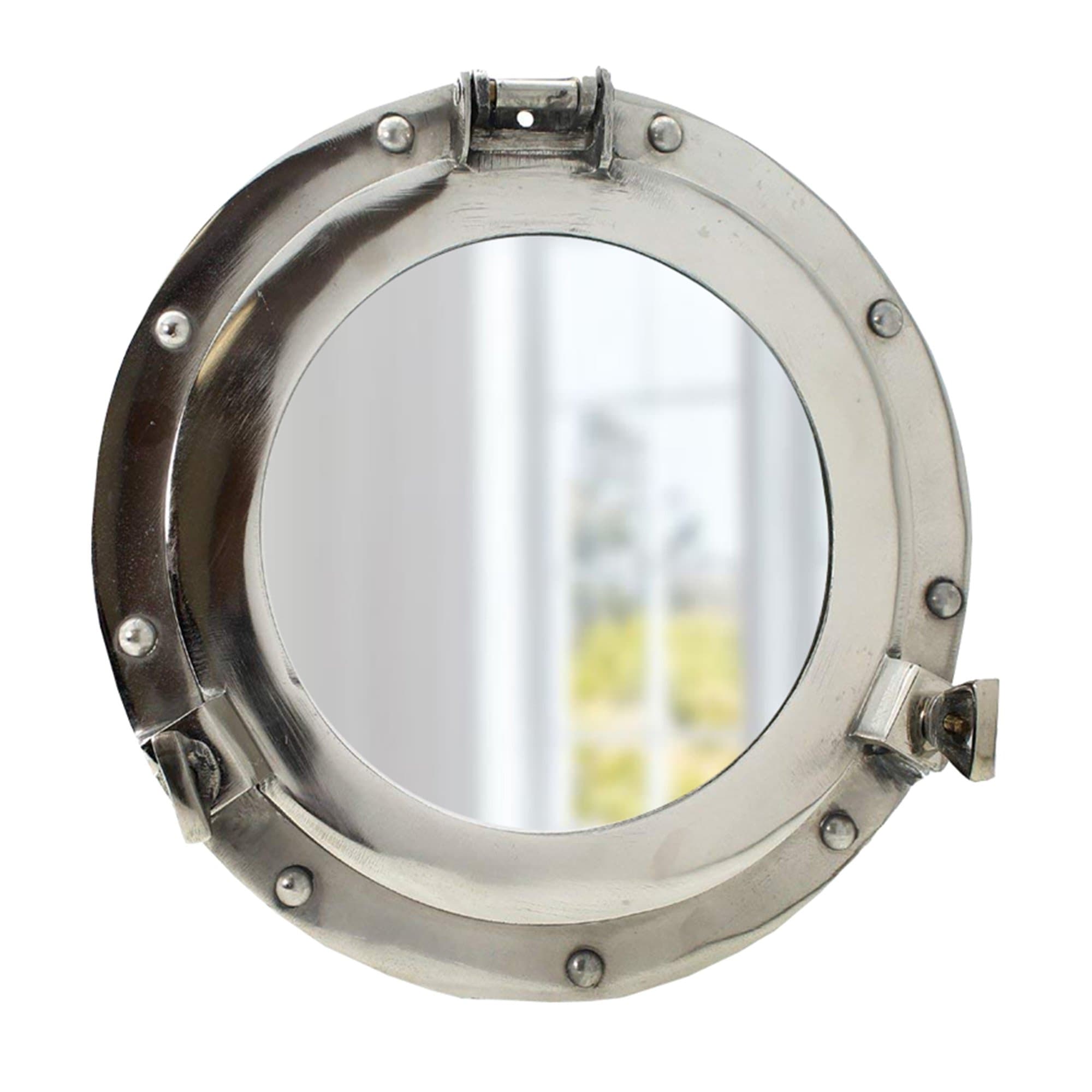 AL 486110M - Chrome Finish Aluminum Porthole with Mirror, 21"