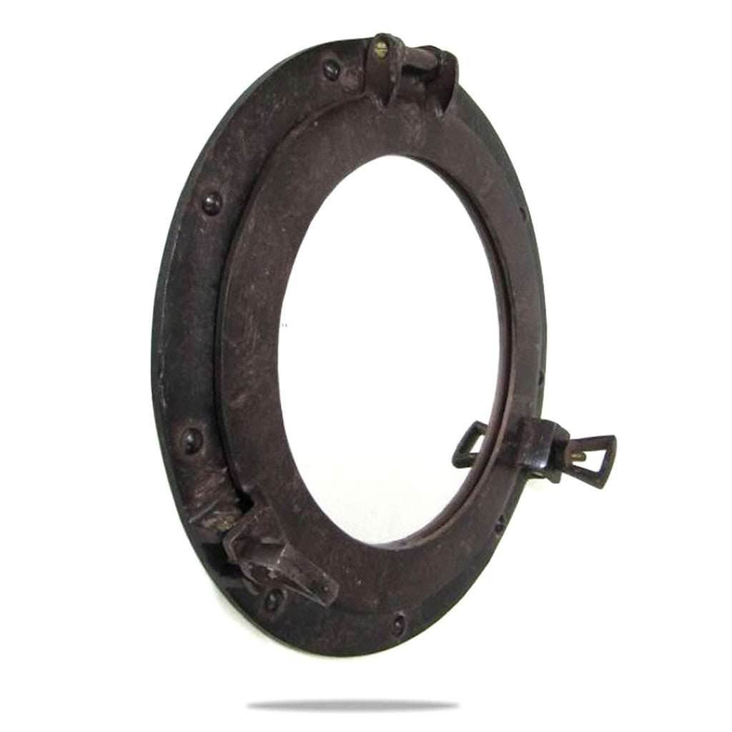 AL 4870C - Porthole Mirror Aluminum Rust, 11"
