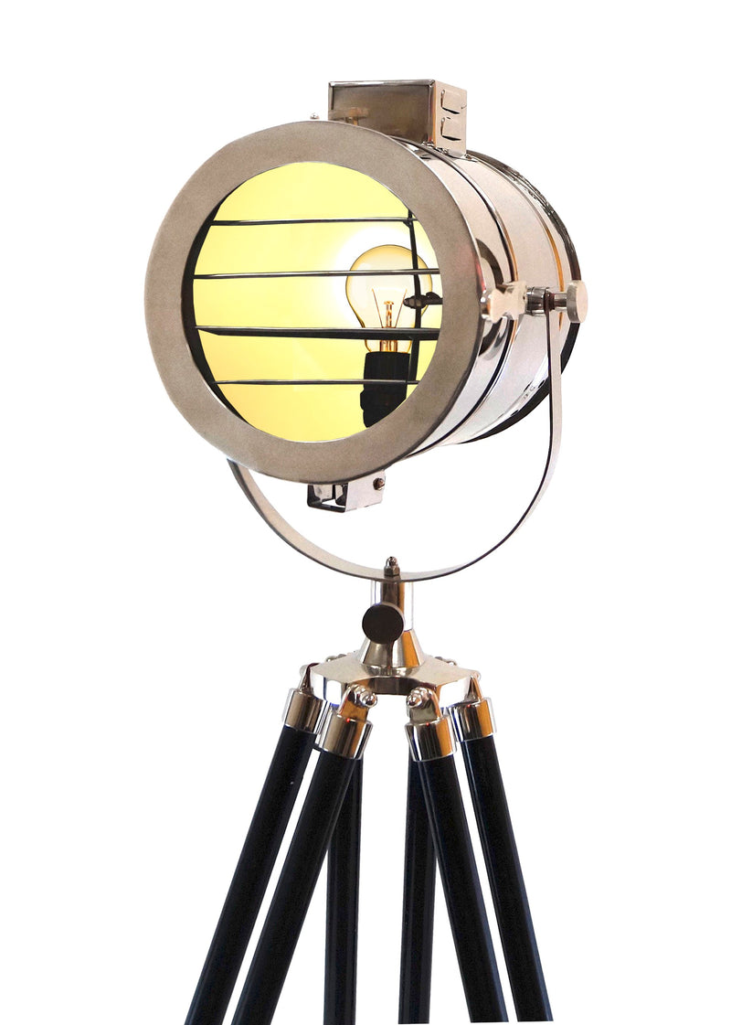 AL 49001EL - Aldis Unique Lamps Wood Metal Studio Light w/ &Tripod (Electric)