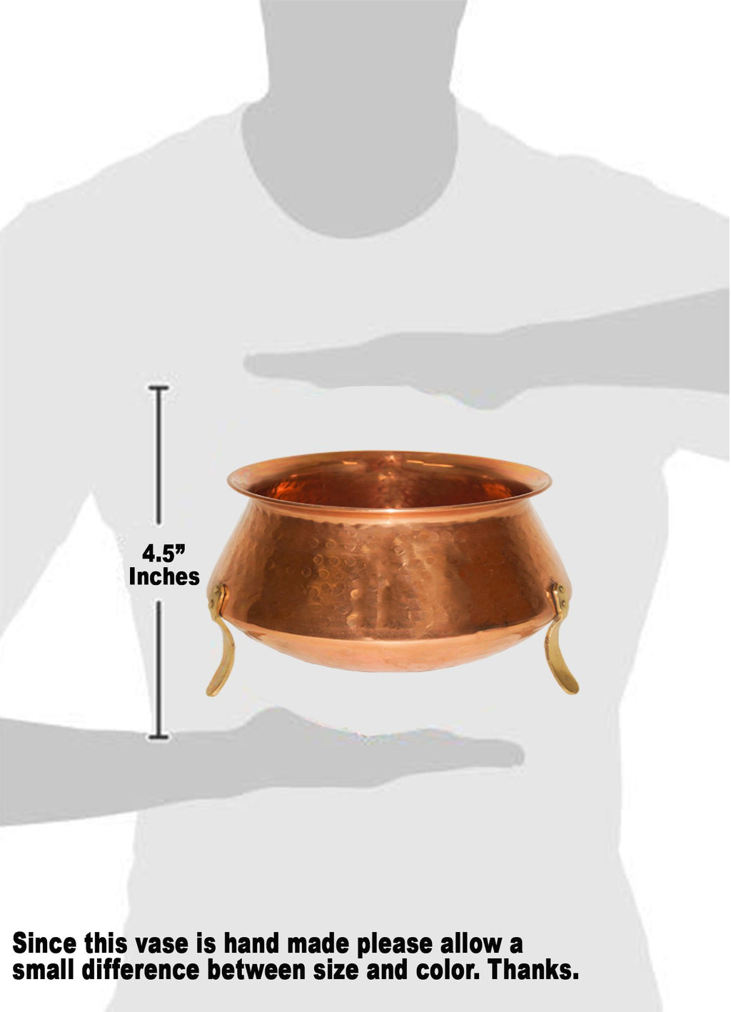 CO 4055 - Copper Planter With Brass Legs