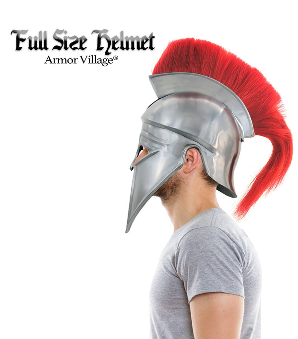 IR 80632A - Armor Helmet Corinthian With Red Plume