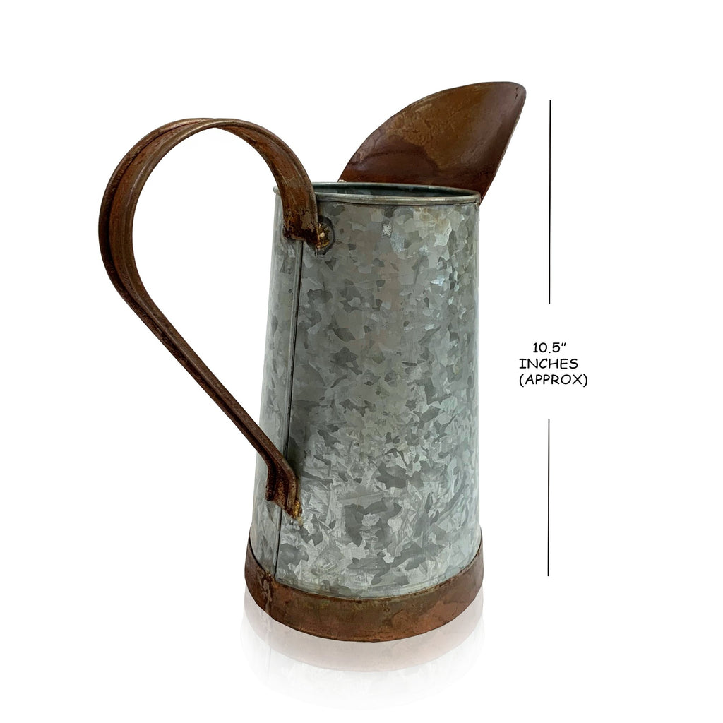 IR 2568 - Galvanized Pitcher, 13"