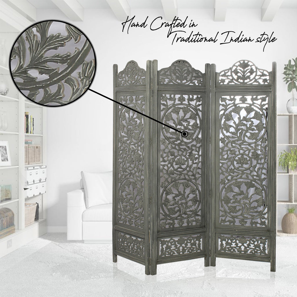 SH 227953W - 3 Panel Floral Tree Room Divider