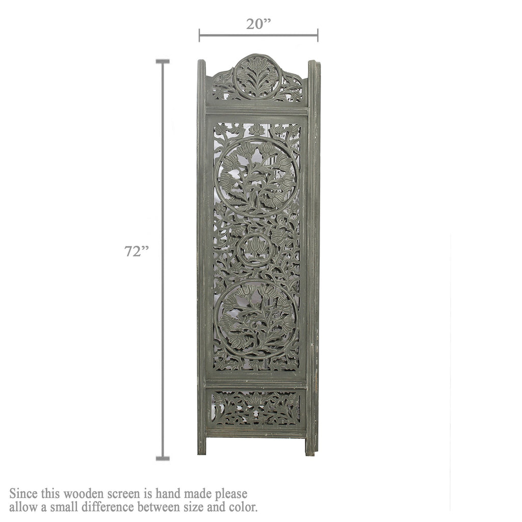 SH 227953W - 3 Panel Floral Tree Room Divider
