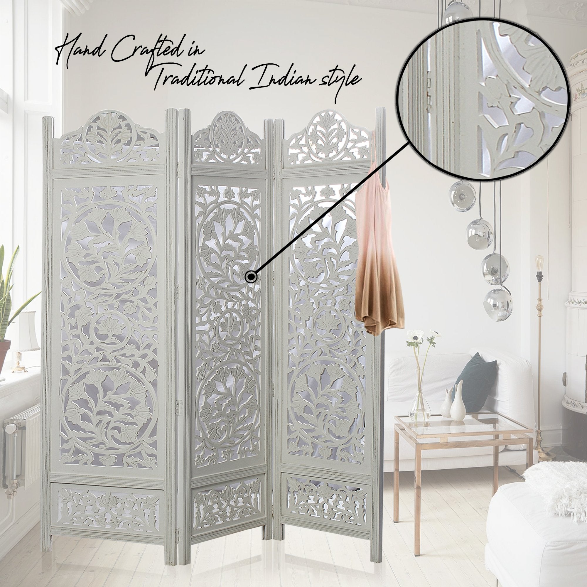 SH 227953W - 3 Panel Floral Tree Room Divider