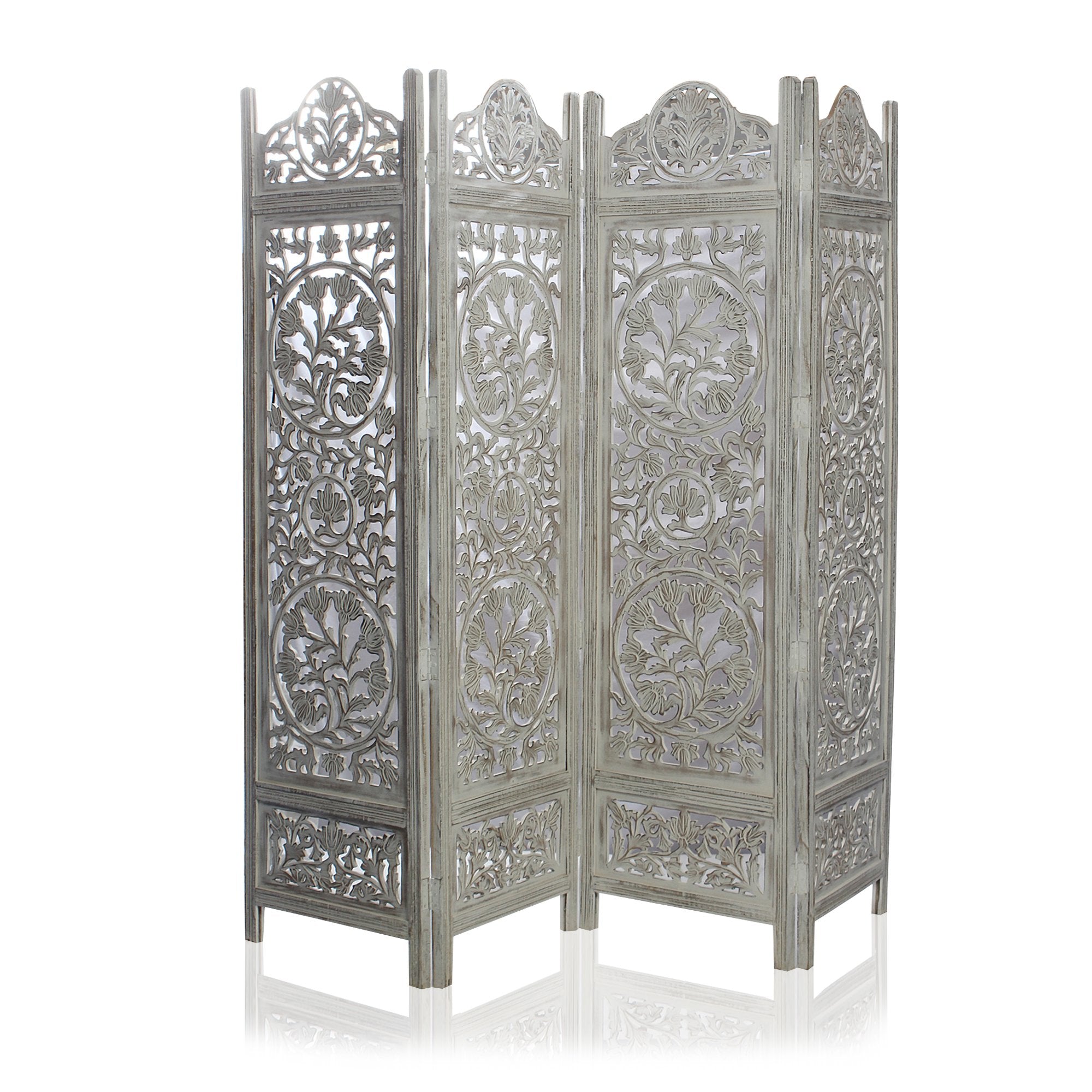 SH 227954W - 4 Panel Floral Tree Room Divider