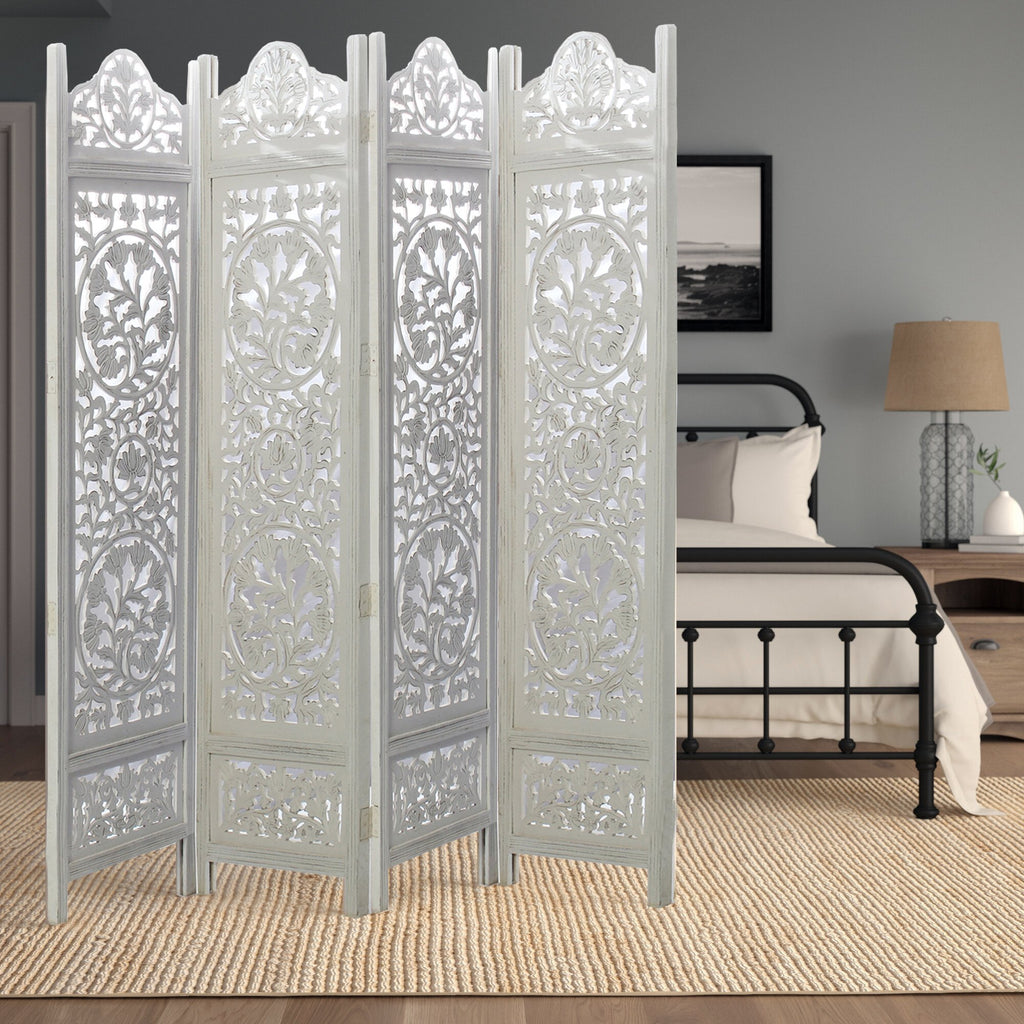 SH 227954W - 4 Panel Floral Tree Room Divider