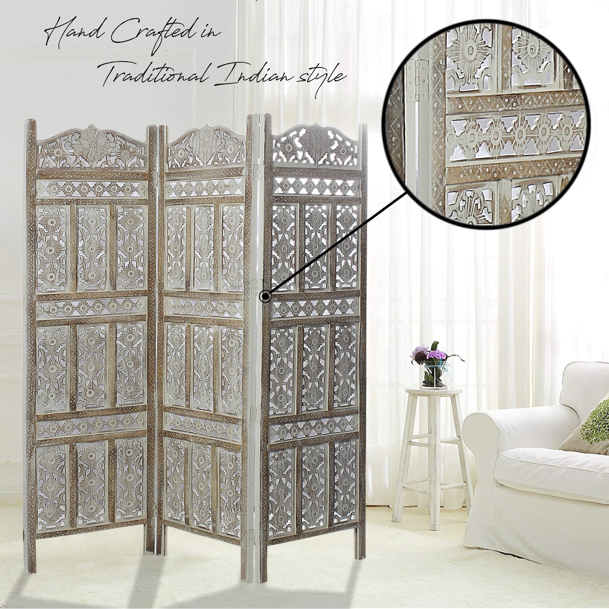 SH 305003W - 3 Panel Traditional Room Divider