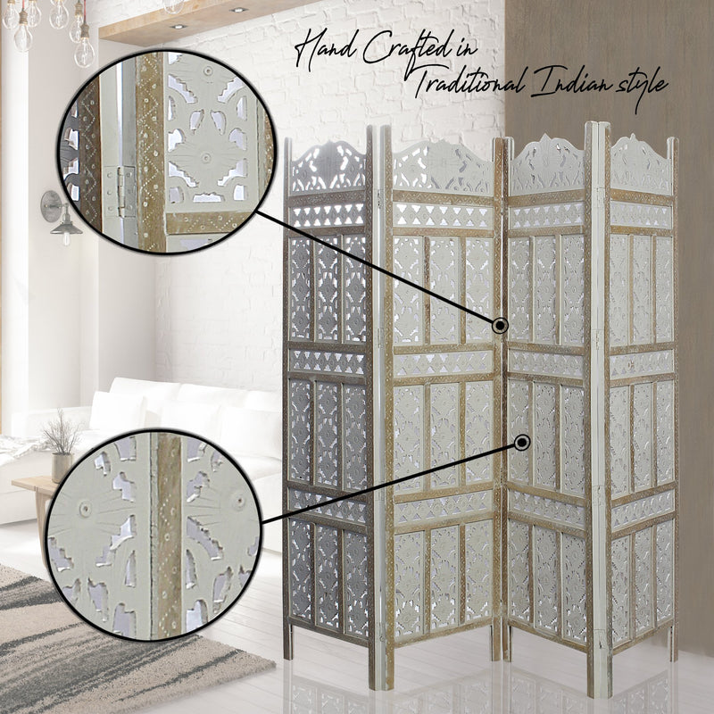 SH 305004W - 4 Panel Traditional Room Divider