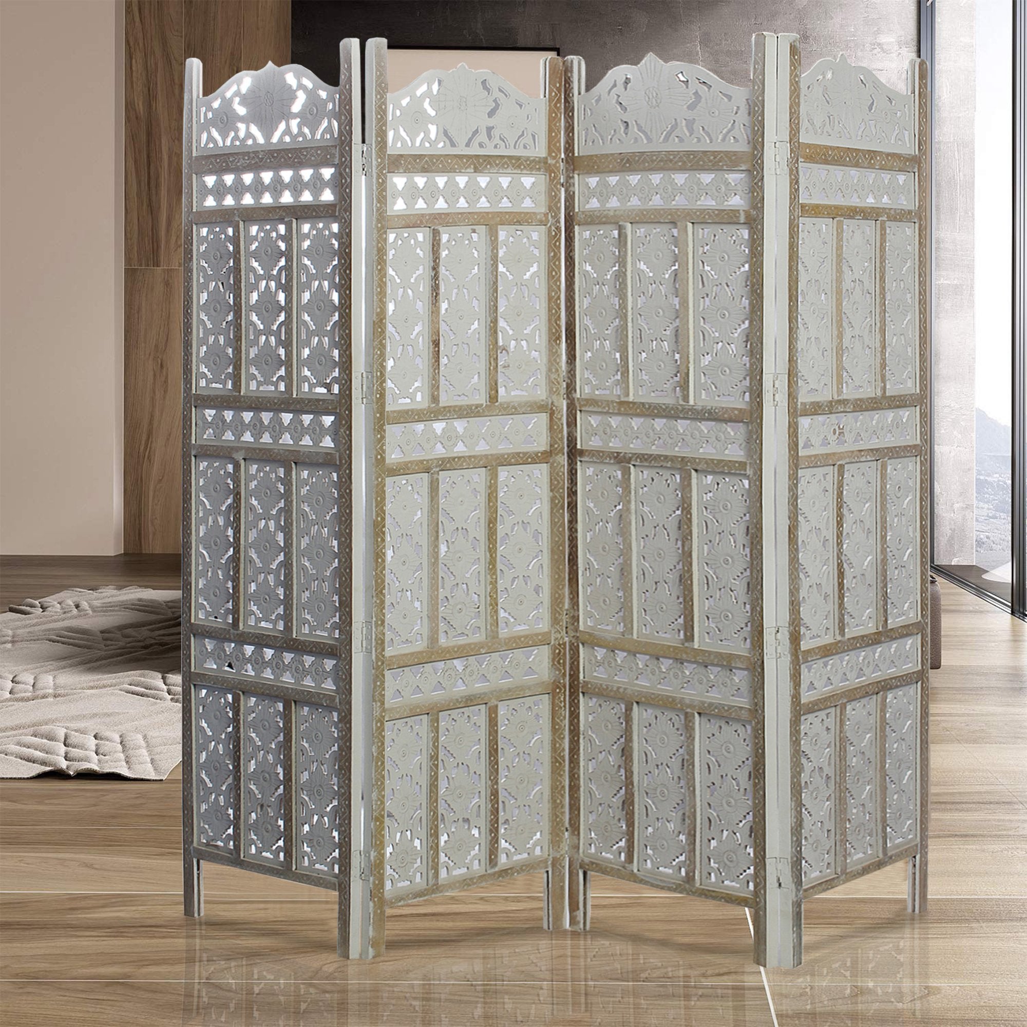 SH 305004W - 4 Panel Traditional Room Divider