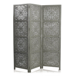 SH 305013W - 3 Panel Round Floral Room Divider