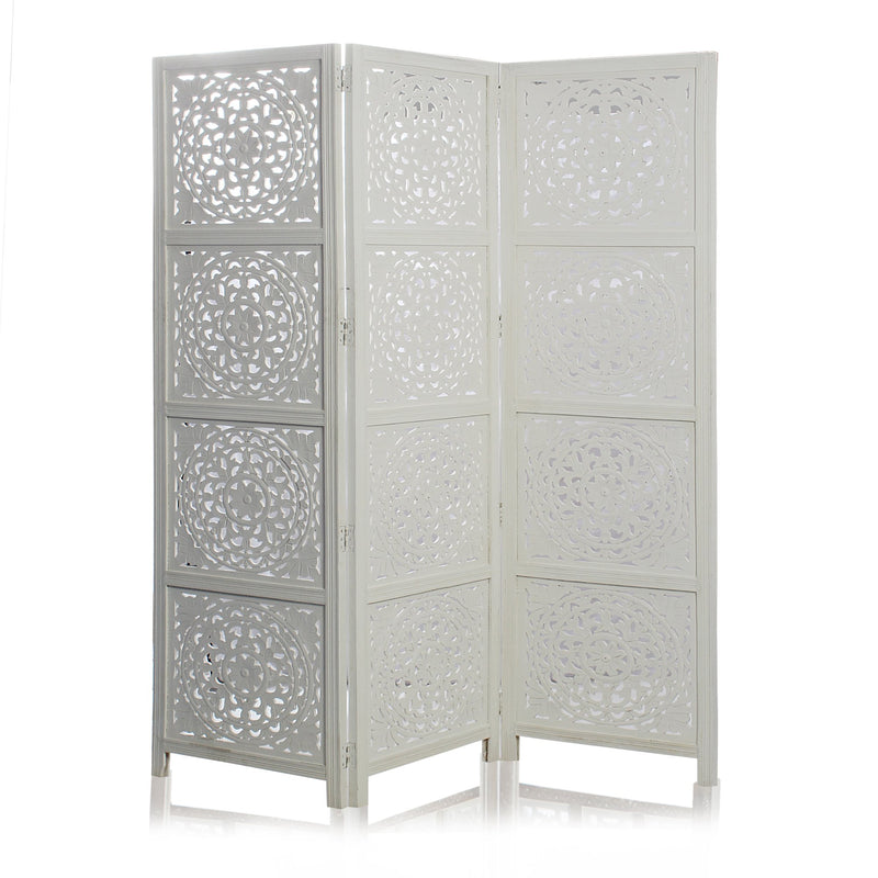 SH 305013W - 3 Panel Round Floral Room Divider