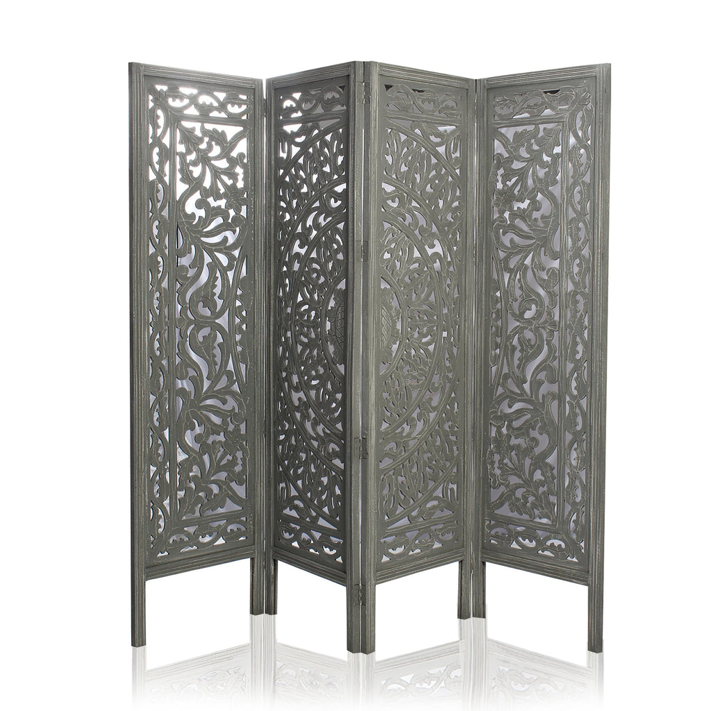 SH 400044W - 4 Panel Floral Wall Room Divider