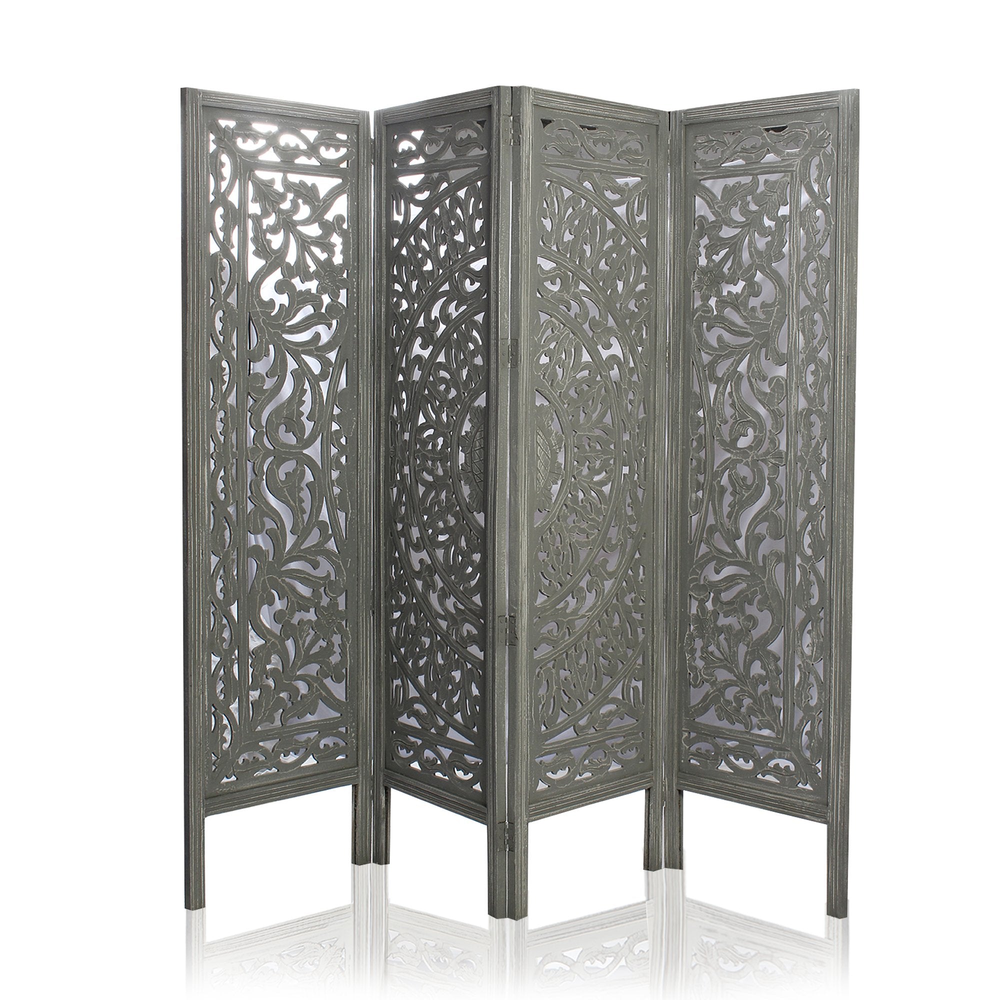 SH 400044W - 4 Panel Floral Wall Room Divider