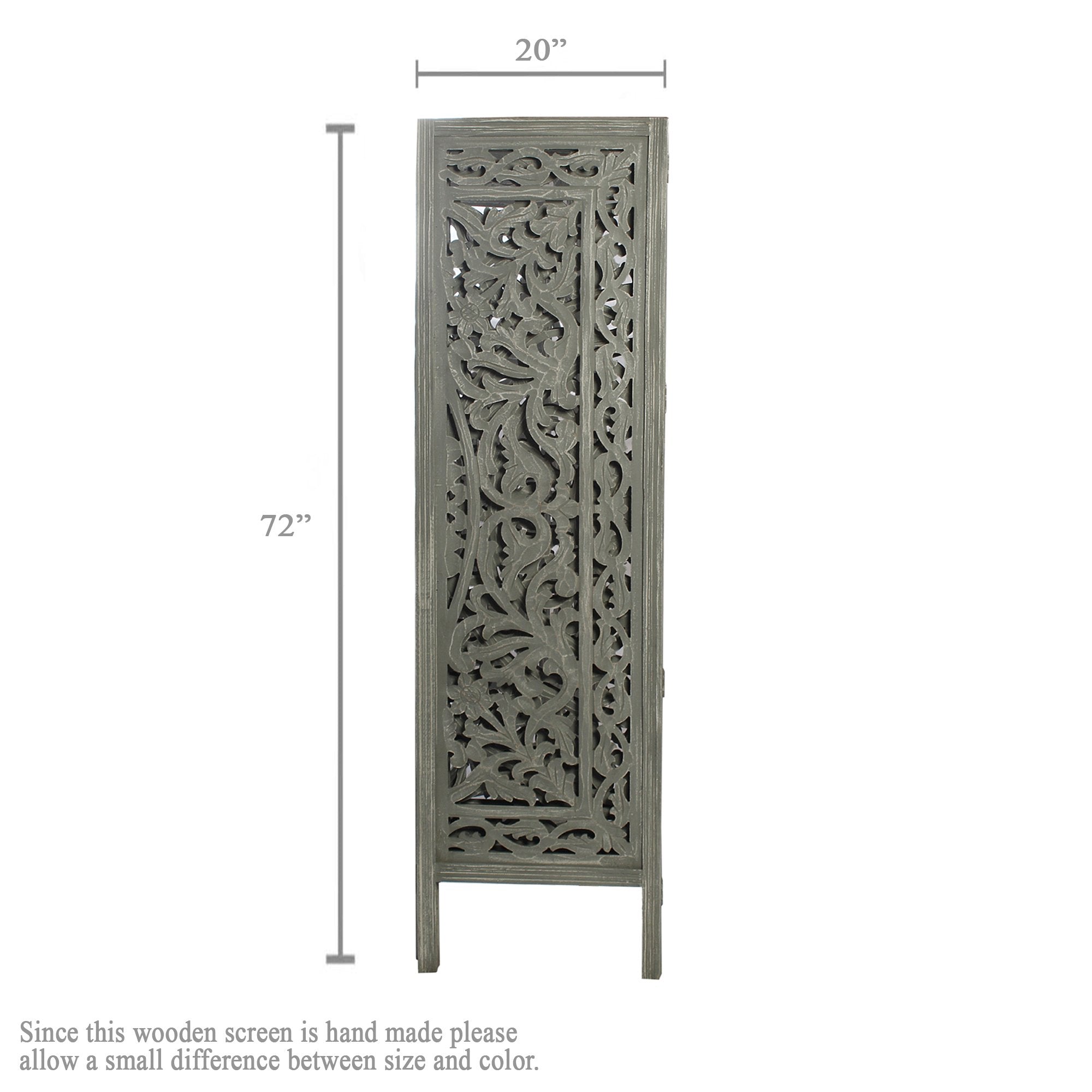 SH 400044W - 4 Panel Floral Wall Room Divider