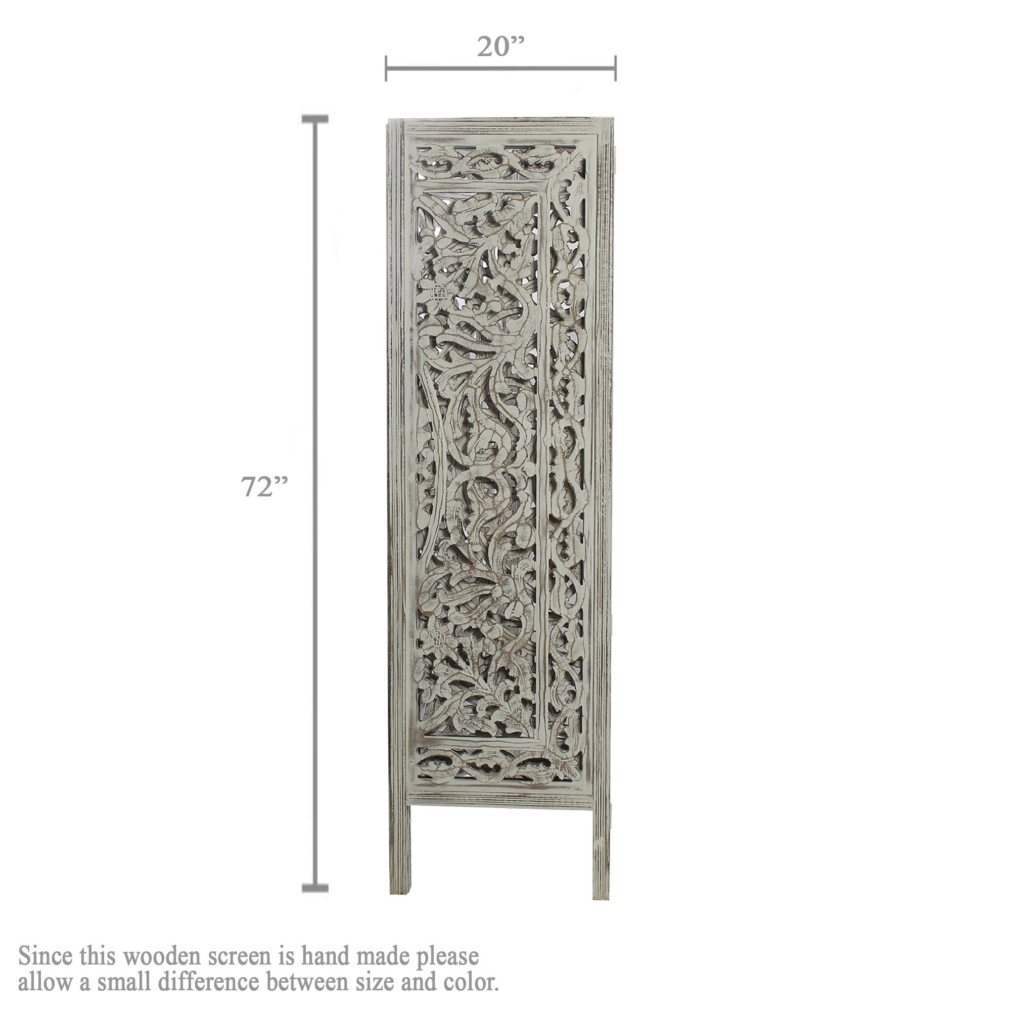 SH 400044W - 4 Panel Floral Wall Room Divider