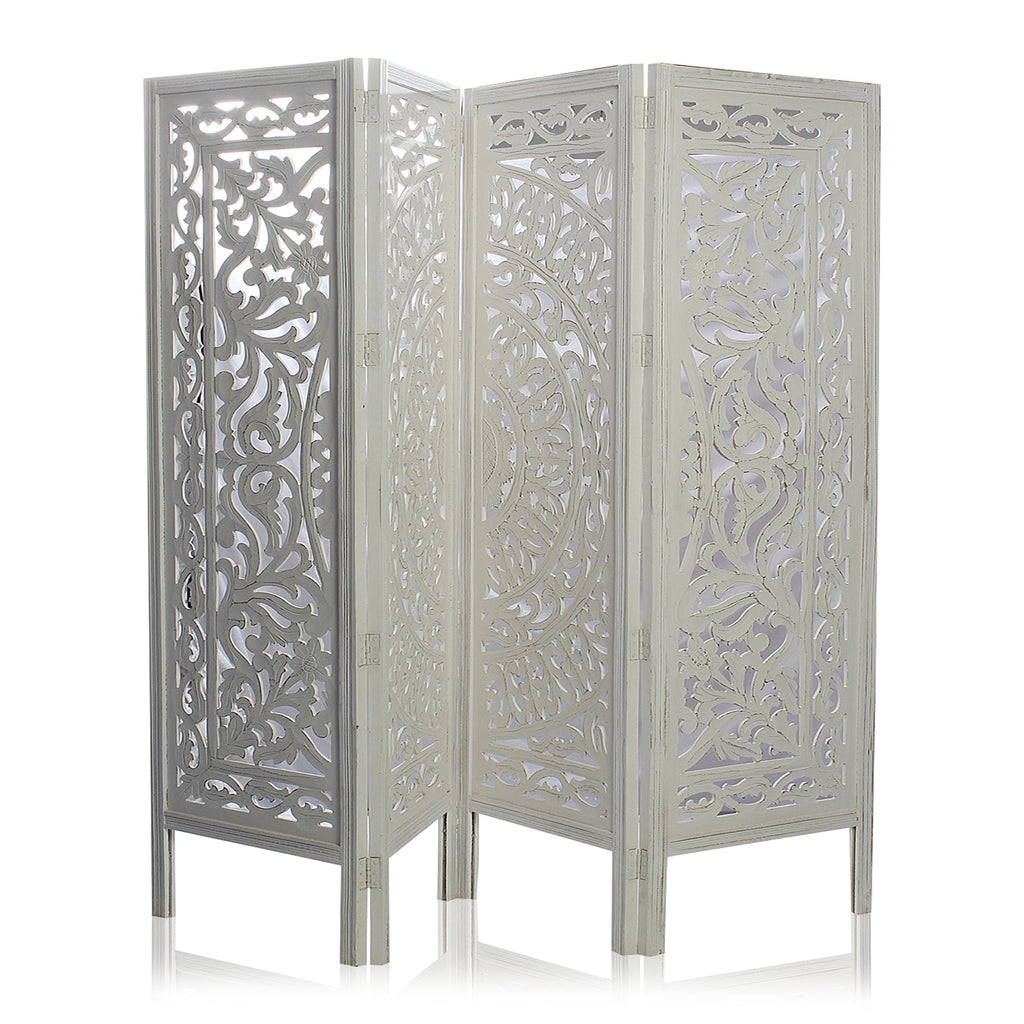 SH 400044W - 4 Panel Floral Wall Room Divider