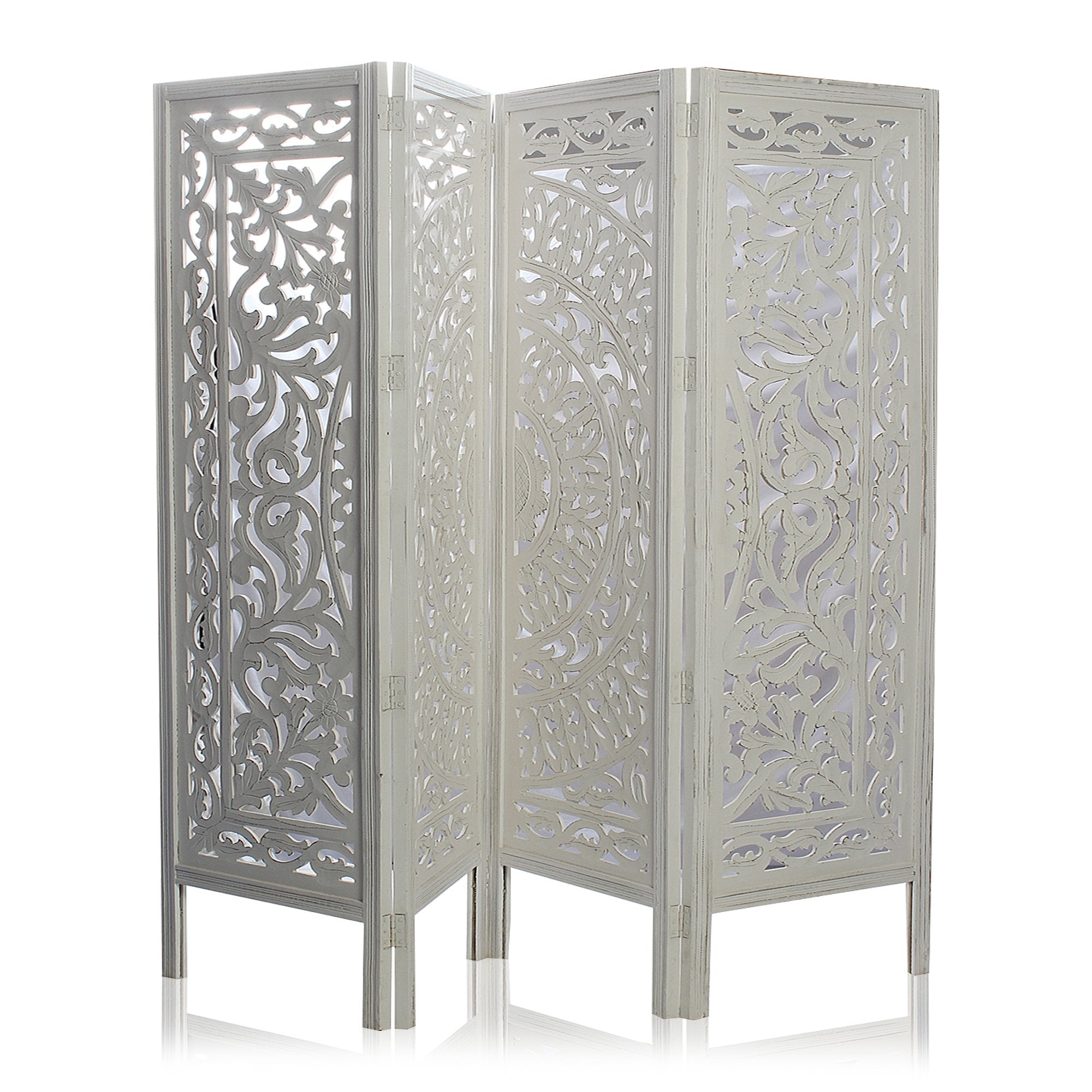 SH 400044W - 4 Panel Floral Wall Room Divider