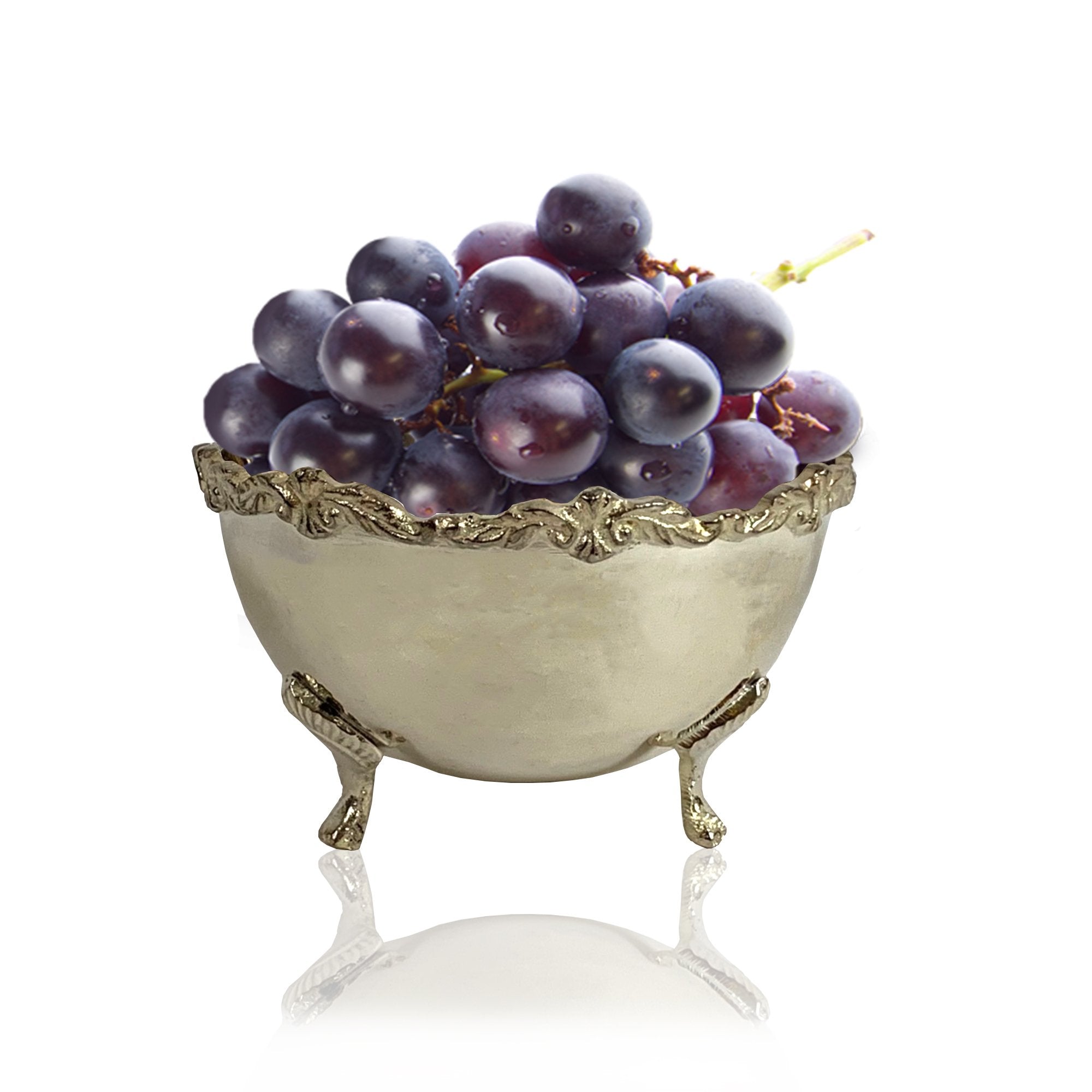 SP 23971 - Decorative Brass Bowl, Silver Plated 4", C/BX