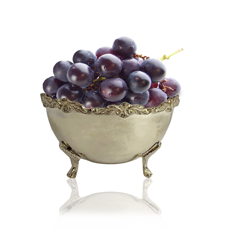 Decorative Brass Bowl, Silver Plated 4", C/BX
