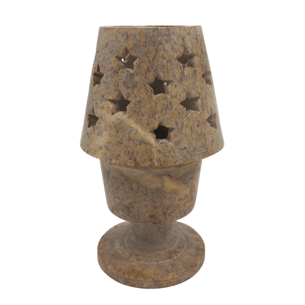 SS 21071 - Soapstone Candle Lamp (T-LITE) With Shade