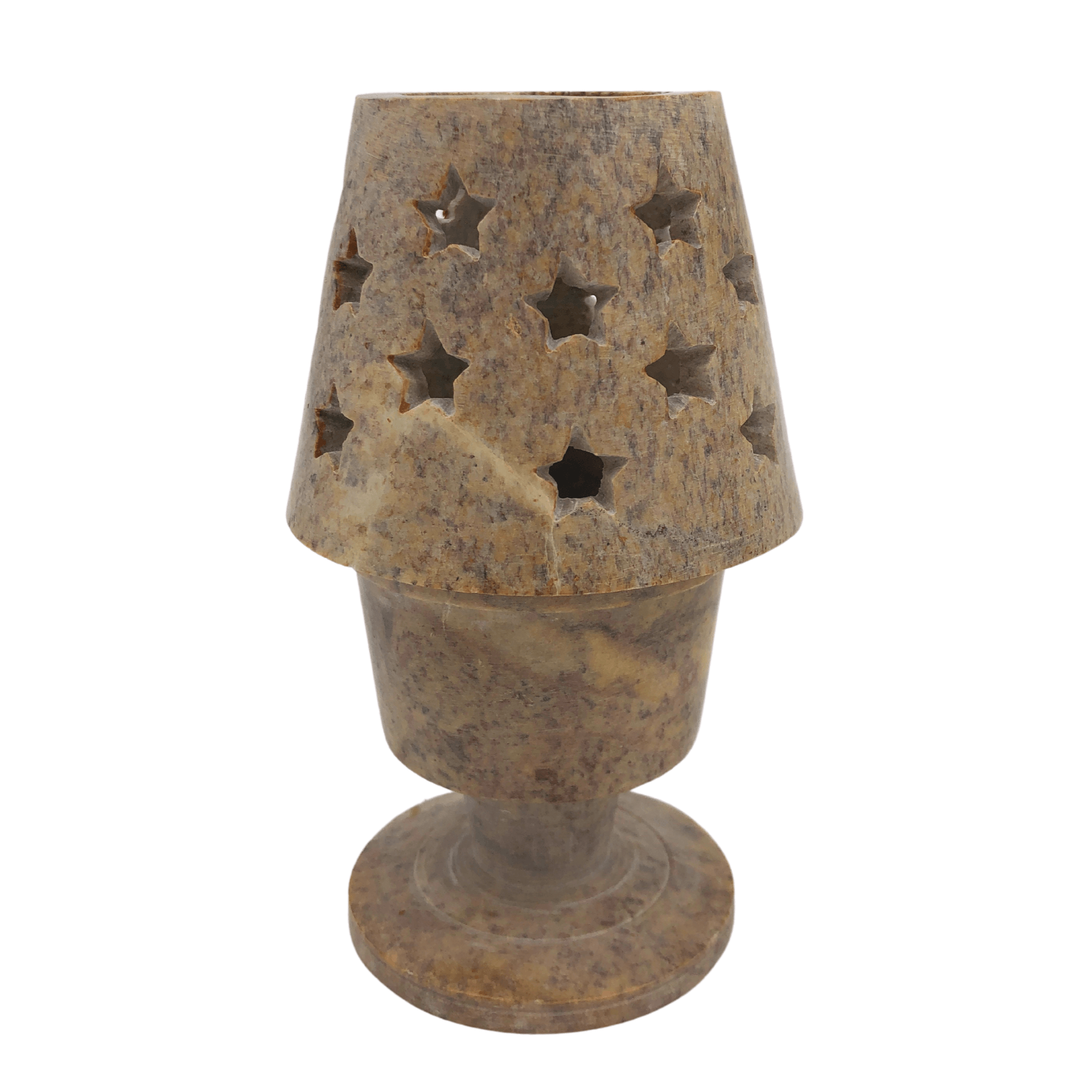SS 21071 - Soapstone Candle Lamp (T-LITE) With Shade