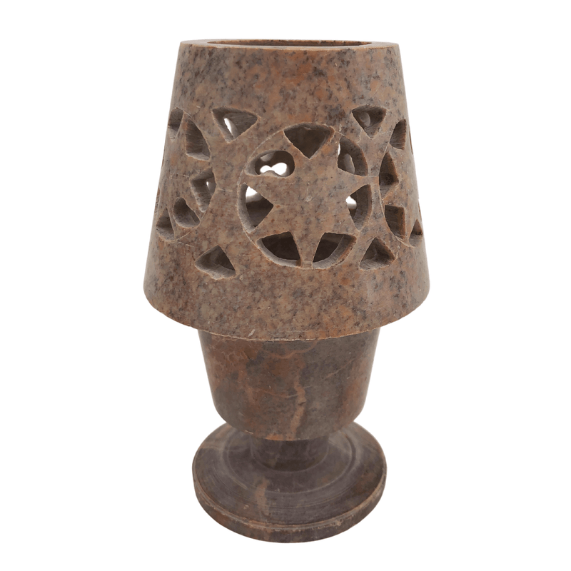 SS 21071 - Soapstone Candle Lamp (T-LITE) With Shade