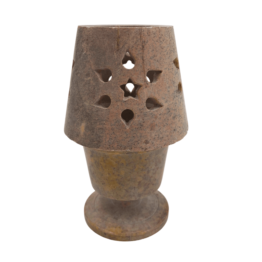 SS 21071 - Soapstone Candle Lamp (T-LITE) With Shade