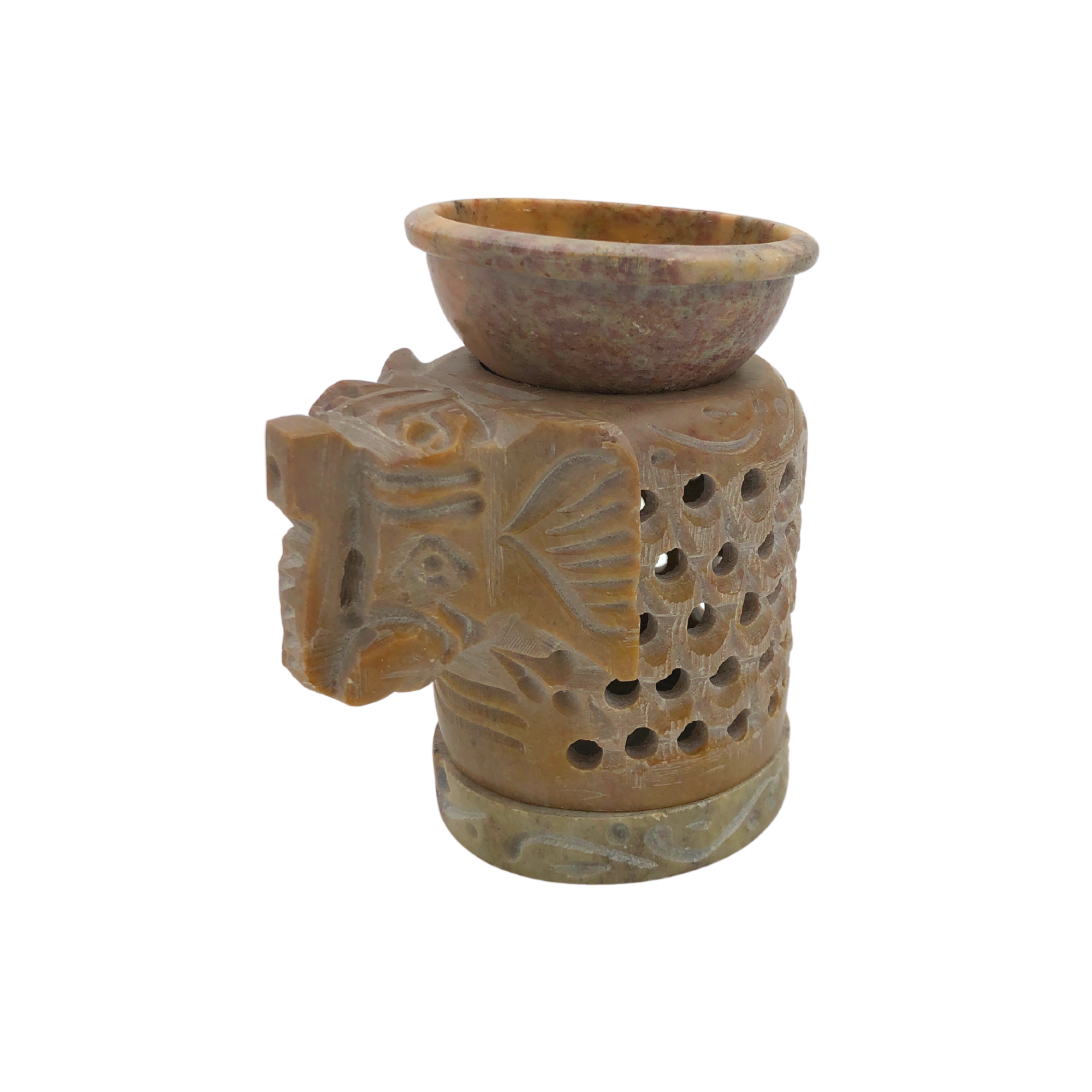 SS 22485 - Soapstone Elephant Aroma Lamp