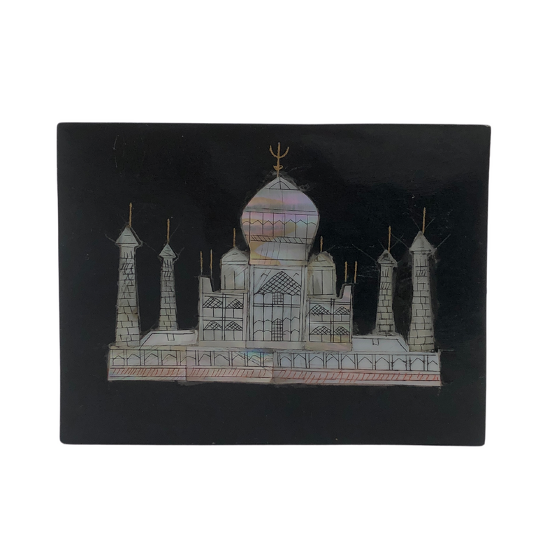 SS 23183 - Soapstone Black Box, Taj Mahal, Inlaid