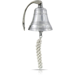 BR 18442 - Gold Finish Brass Ship Bell with Rope, 5"