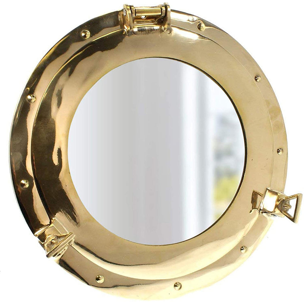MR 4862 - Brass Porthole Mirror, 9"