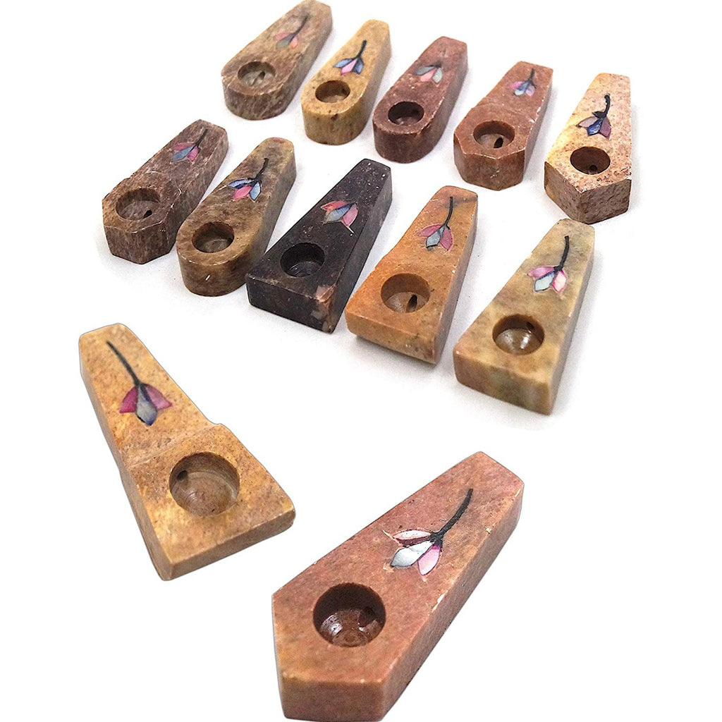SS 1133 - Soapstone Pipe Set/ 12