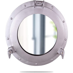 AL 4861 - Aluminum Porthole with Mirror, 15"