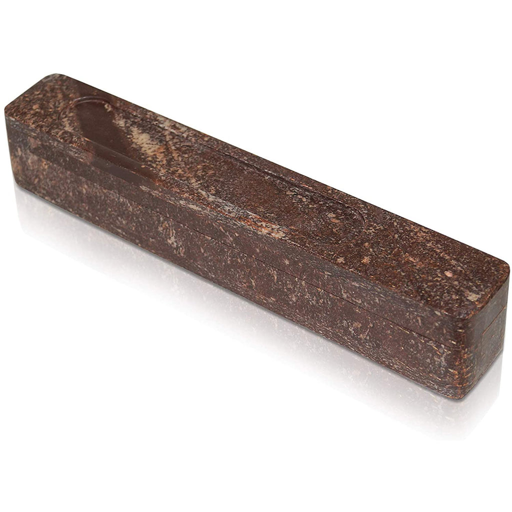 SS 1897 - Hand Carved Soapstone Incense Burner Box 10" Inches Storage Incense Holder