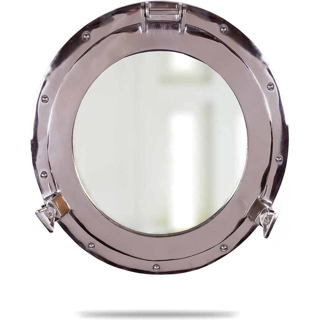 AL 48610M - Aluminum Porthole with Mirror, 17"