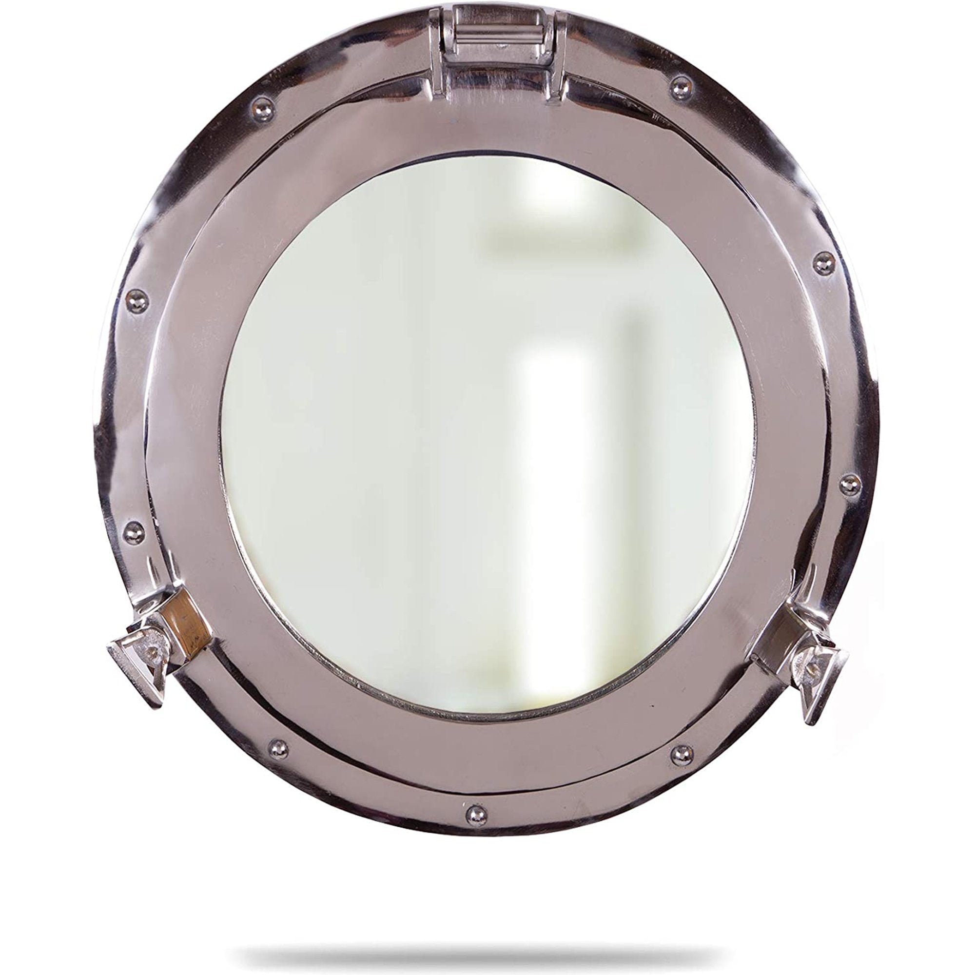 AL 48610M - Aluminum Porthole with Mirror, 17"