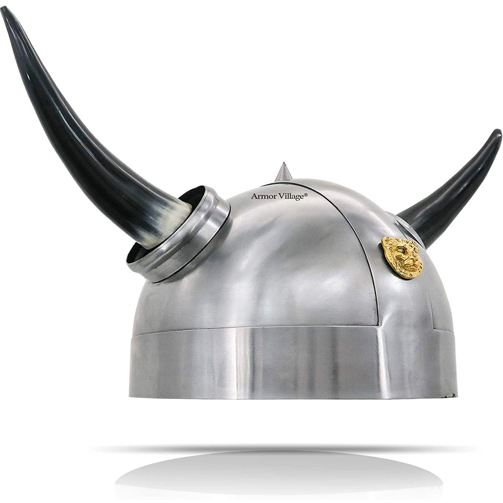 IR 80581A - Armor Helmet, Viking Horns (Buffalo)