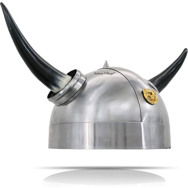 IR 80581A - Armor Helmet, Viking Horns (Buffalo)
