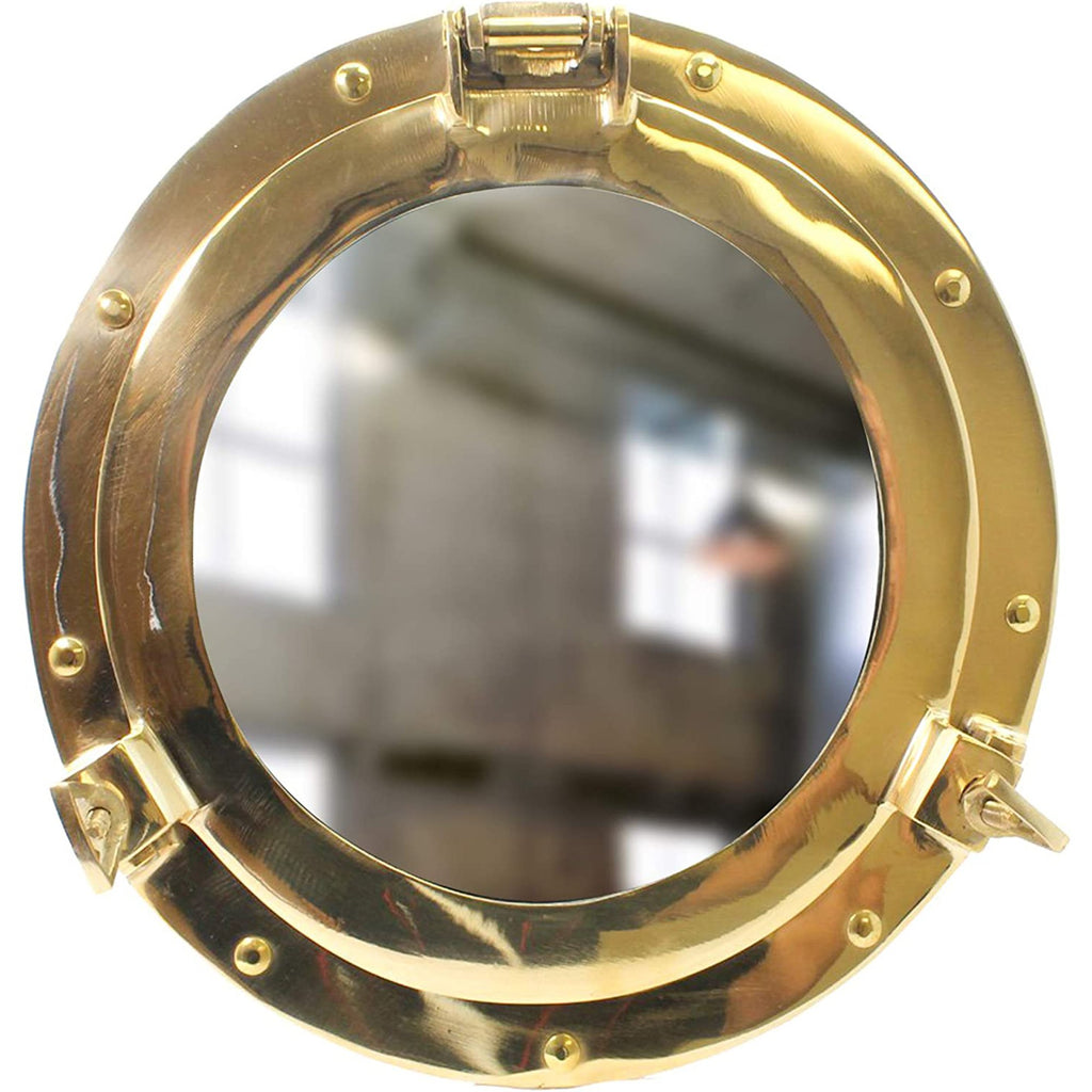 MR 4870 - Brass Porthole Cover w/ Mirror, 11"