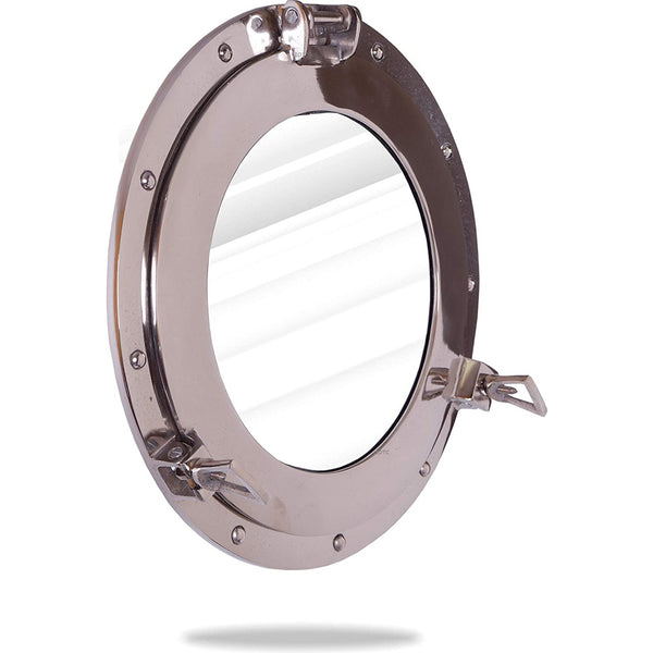 Chrome Finish Aluminum Porthole with Glass, 15"