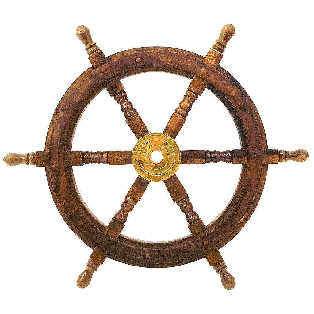 SH 8762 - Wooden Ship Wheel 18"