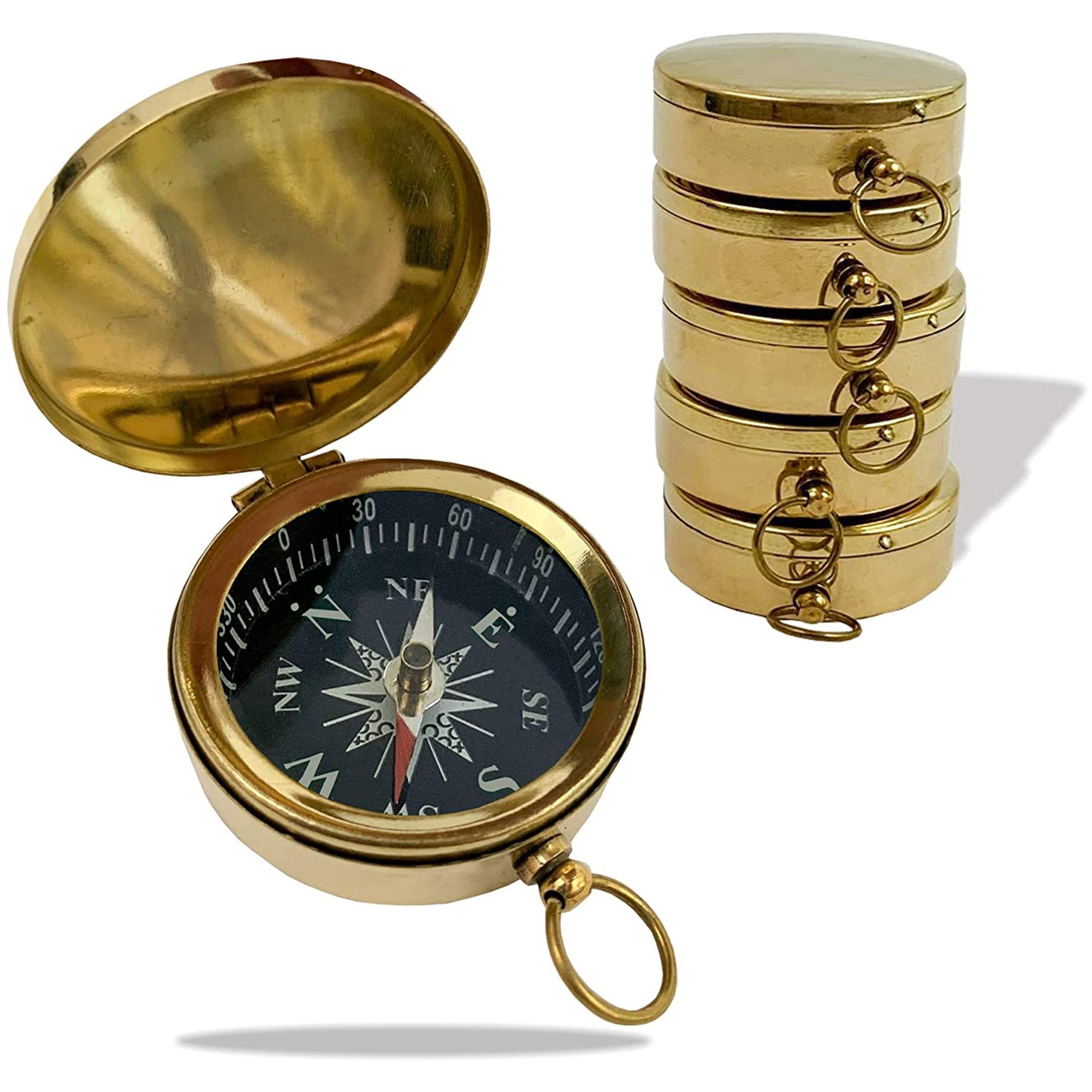 BR 4884 - Pocket Compass With Lid 1.75"