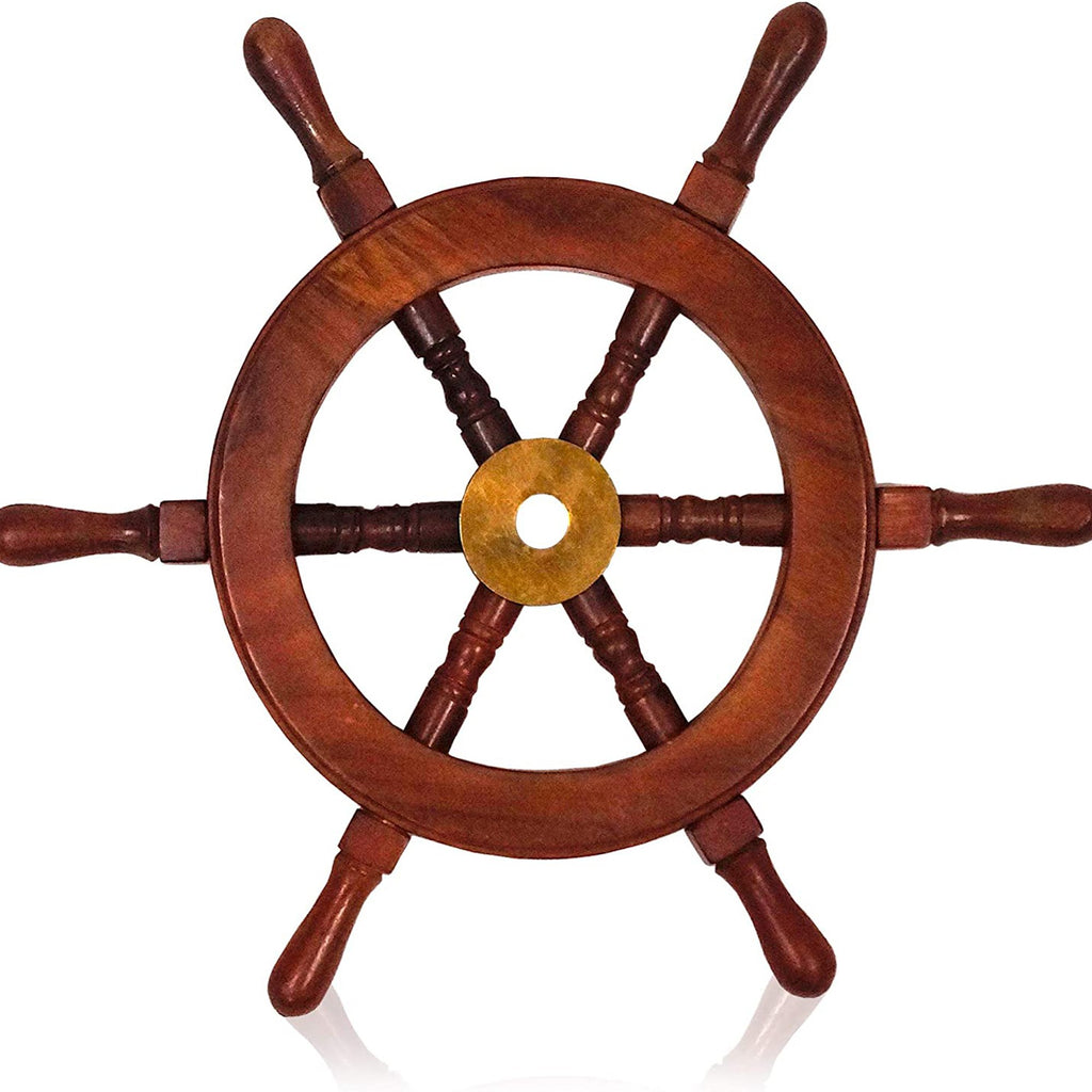 SH 8760 - Wooden Ship Wheel 12"