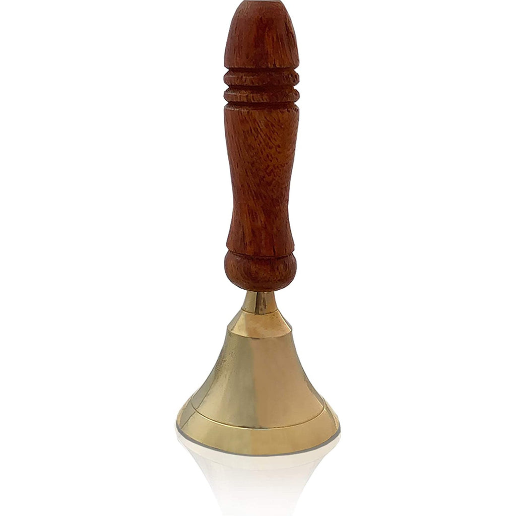 BR 18903 - Wood Handled Brass Bell C/BX