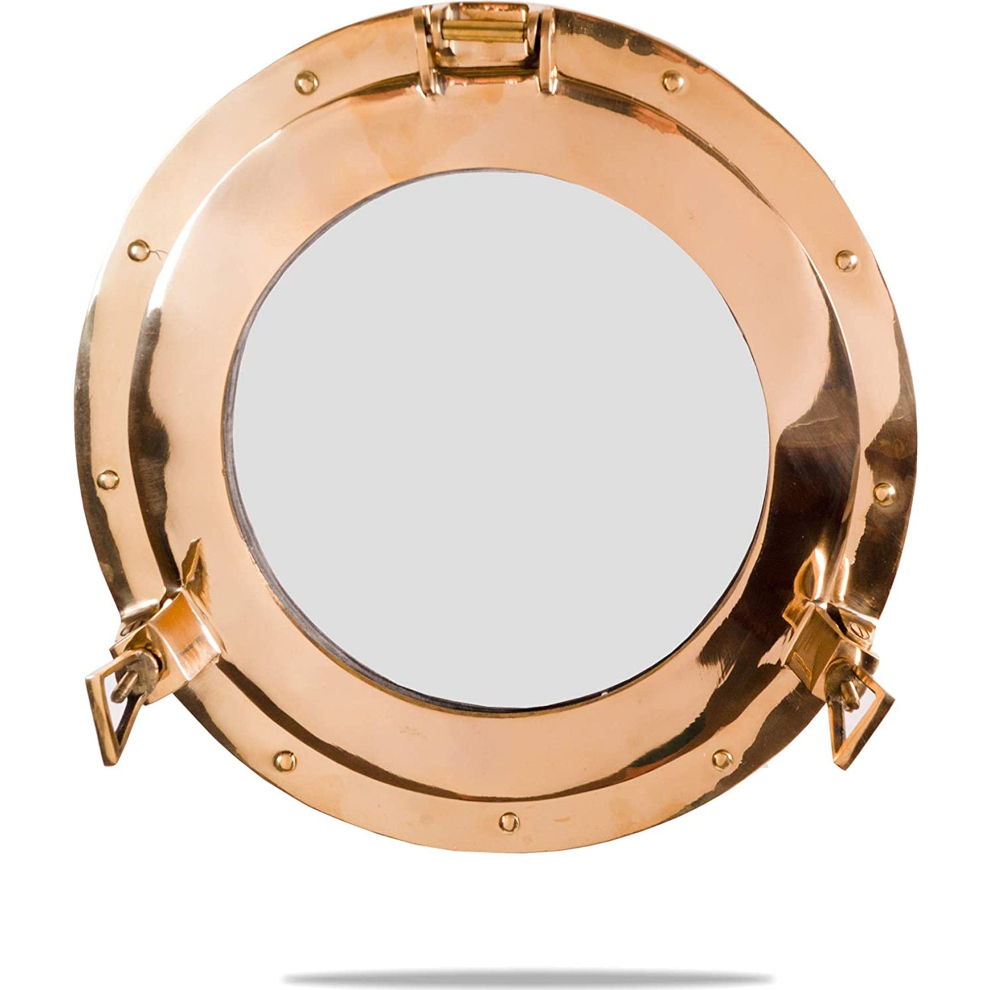 MR 48611 - Mirror Finish Brass Porthole with Glass, 15"