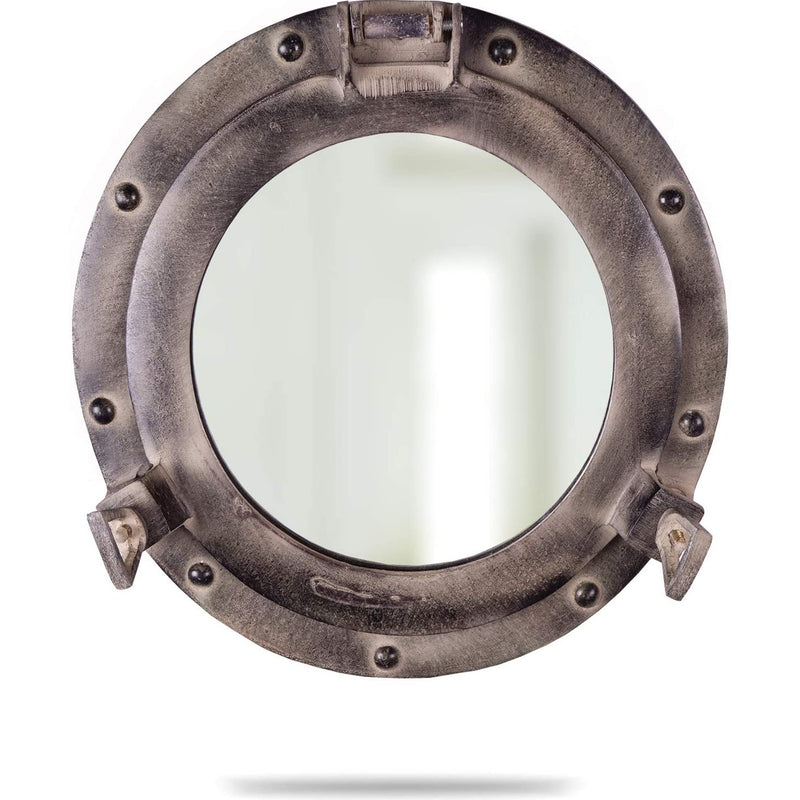 AL 4870F - Aluminum Porthole with Mirror, 11"