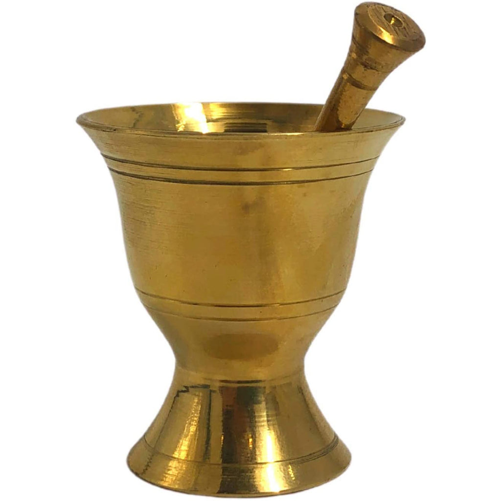 BR 2162X - Brass Mini Mortar Pestle, C/BX